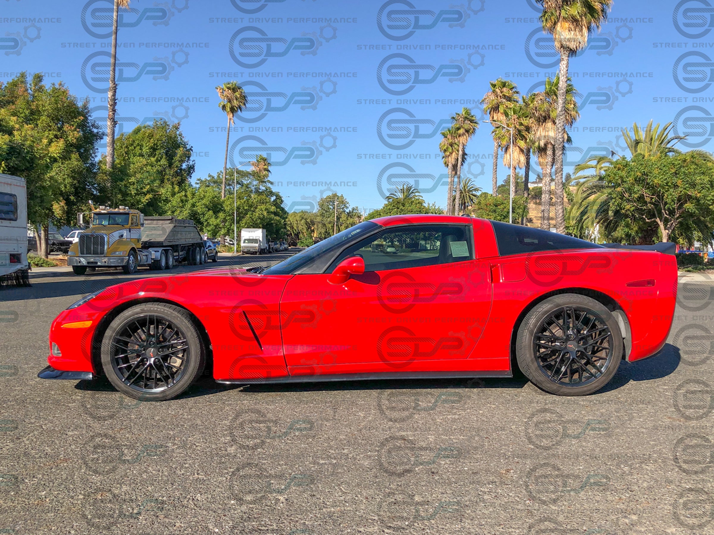 2005-2013 C6 Corvette - Base Model - ZR1 Conversion Side Skirts / Rocker Panels / Ground Effects with Mud Flaps